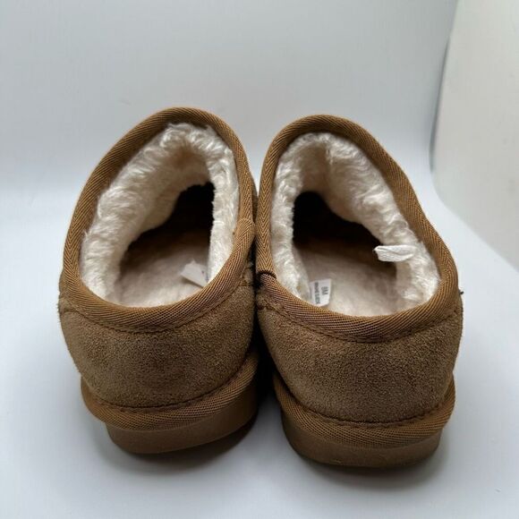 CUSHIONAIRE Women's Faux Shearling Genuine Suede cozy mule slippers +Memory Foam - Picture 4 of 7